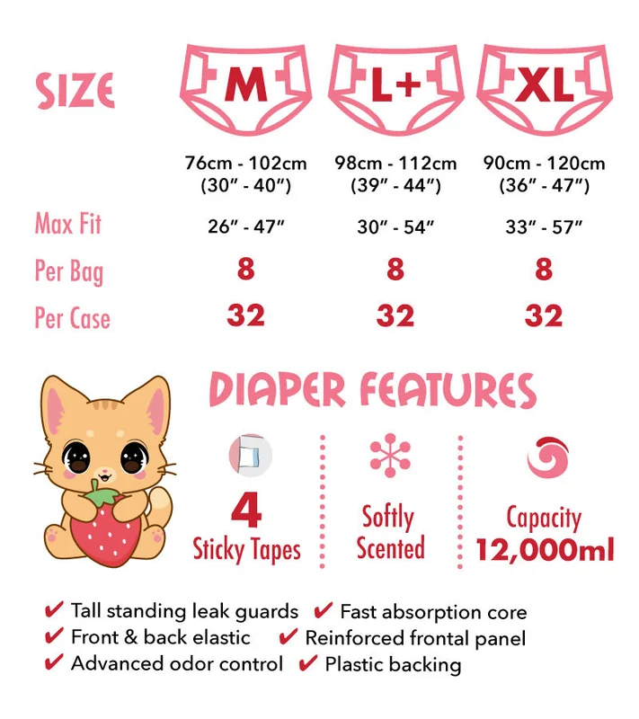 Нова розмірна сітка підгузків Rearz